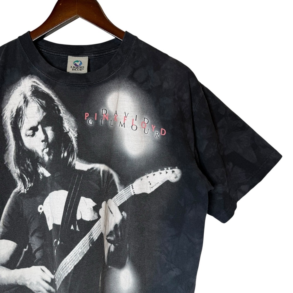 Vintage Liquid Blue Pink Floyd Shirt David Gilmour Tie Dye AOP Tee Medium - Picture 2 of 5